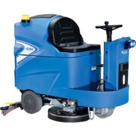 GLOBAL EQUIPMENT Auto Ride-On Floor Scrubber, 40" Cleaning Path T150/100 R